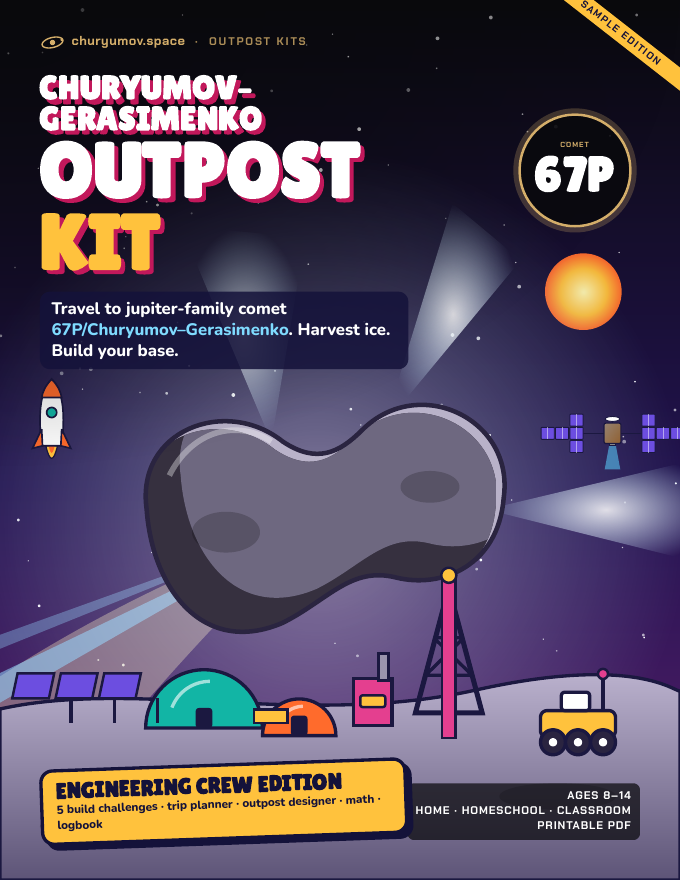 Comet 67P/Churyumov–Gerasimenko Outpost Kit sample, page cover